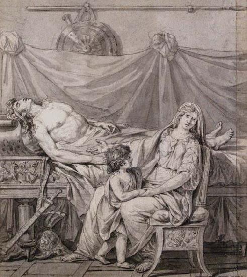 Jacques-Louis  David The Grief of Andromache oil painting picture